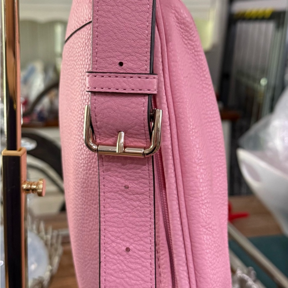 Michael Kors Mott Brandy Bubble Gum Pink Pebble Leather Belt Bag, Shoulder Bag - Picture 7 of 12
